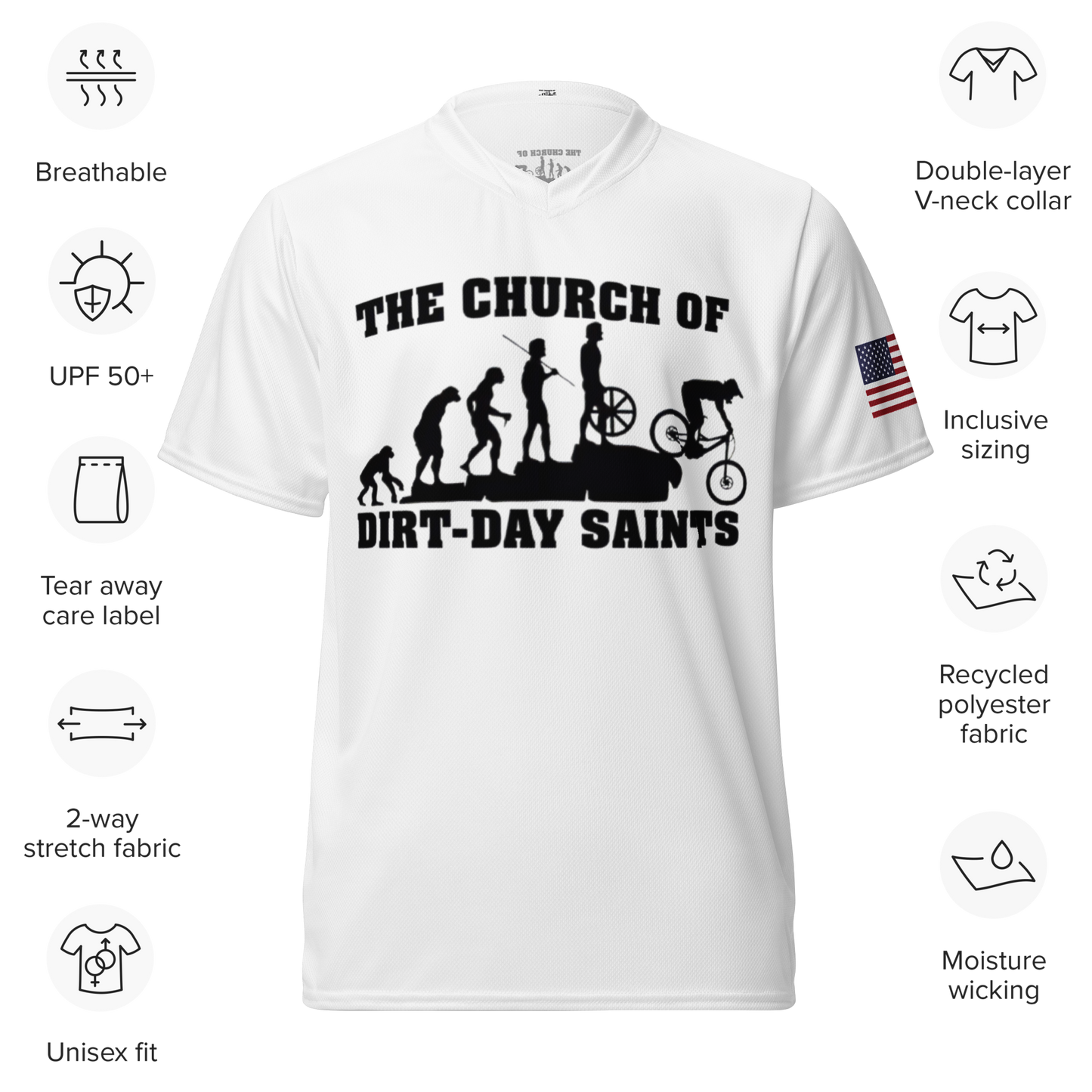 The Church of Dirt-Day Saints (Recycled Unisex Jersey)
