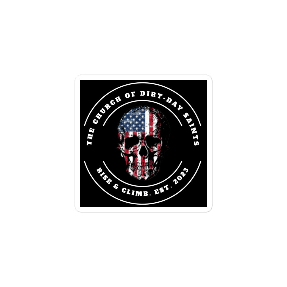 "Rise & Climb" with Skull (Bubble-free stickers)