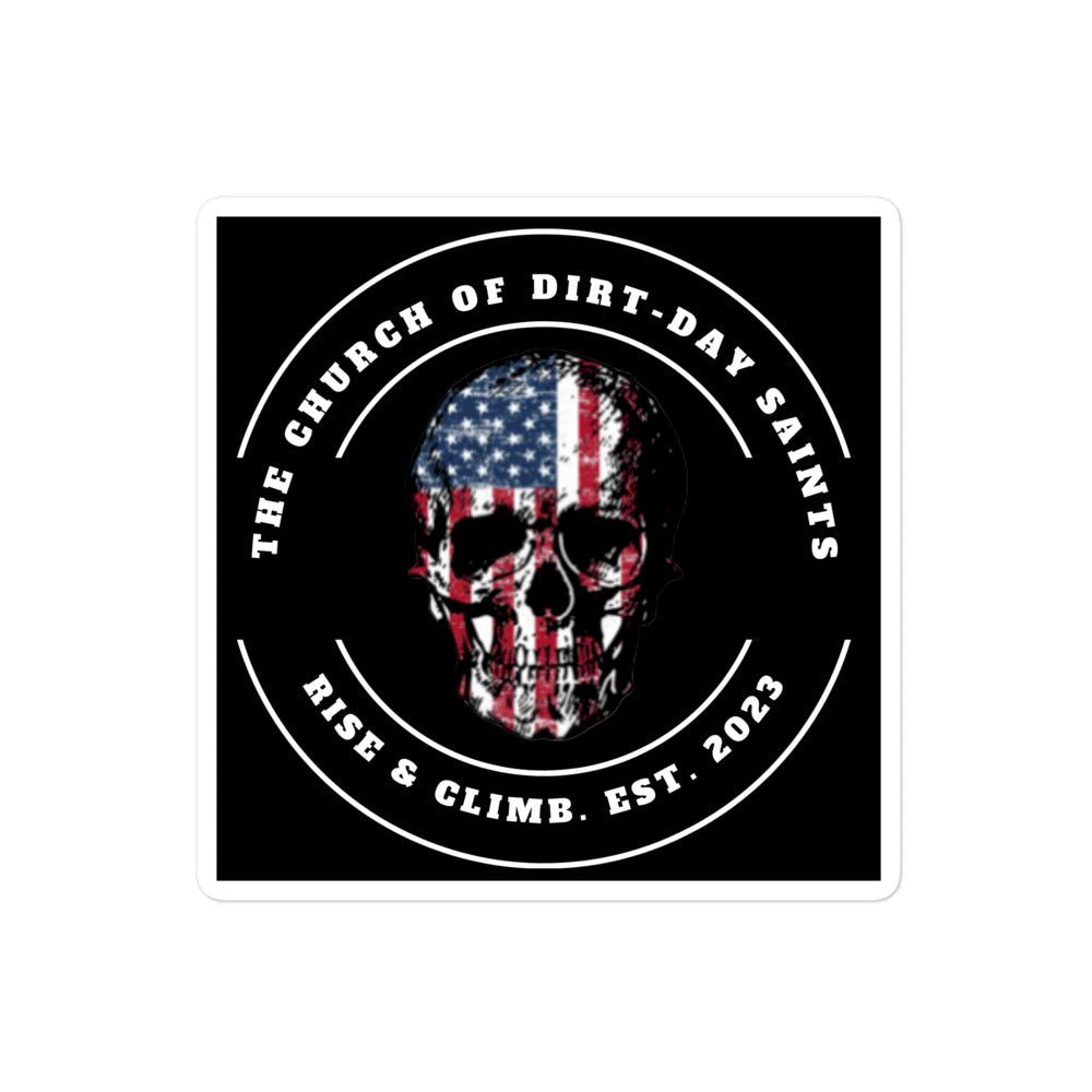 "Rise & Climb" with Skull (Bubble-free stickers)