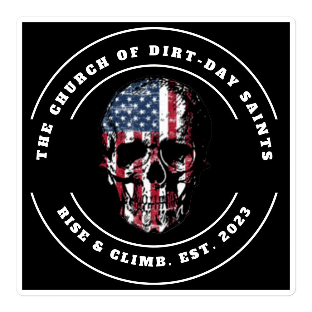 "Rise & Climb" with Skull (Bubble-free stickers)