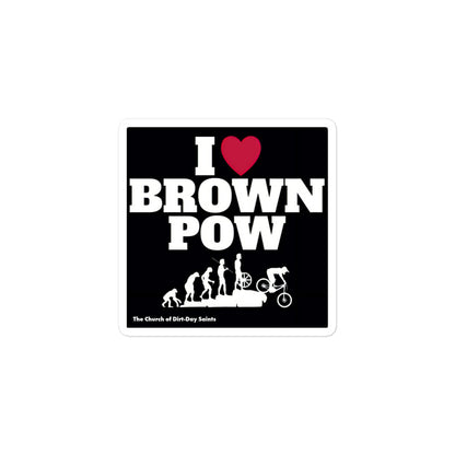 I LUV BROWN POW (Bubble-Free Sticker)