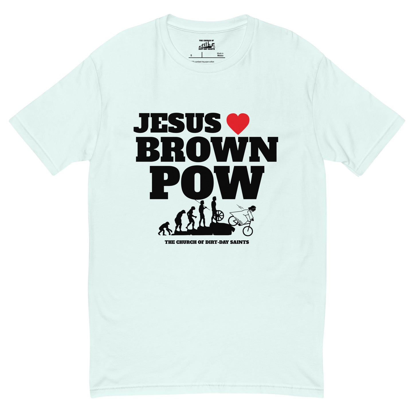 JESUS LUVS BROWN POW (Short Sleeve T-Shirt)